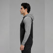 Men's full sleeves panelled hooded active tee