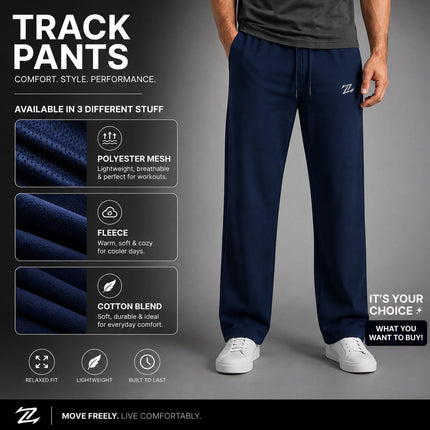 Men's loose fit basic trousers by ZAKWEAR, showing the relaxed fit, waistband, and fabric texture in a neutral color.