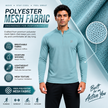 Men's ZAKWEAR full sleeves active tee in breathable fabric, shown flat with front view and crew neckline.