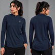 Women’s full-sleeve shirt by ZAKWEAR, featuring a comfortable fit and stylish design, shown in a casual pose.