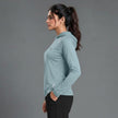 Women's full-sleeve hooded shirt with reflective strips by Zakwear, featuring a comfortable fit and safety-enhancing reflective details.